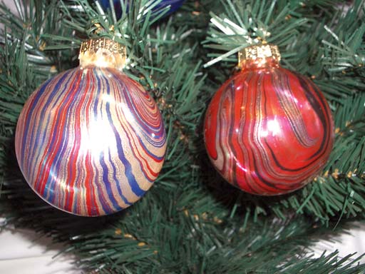 detailed image about product hand marbled christmas balls CBL-001