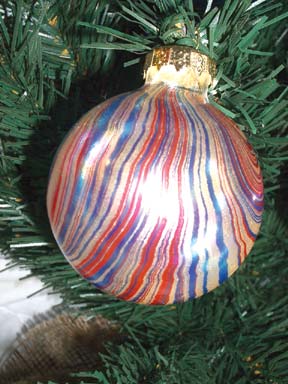 detailed image about product hand marbled christmas balls CBL-004