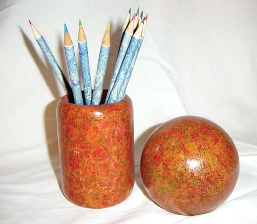 detailed image about product hand marbled wooden Pencil-case PTM-006