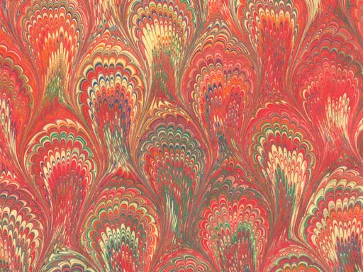 detailed image about product marbled paper Peacock PVF-905